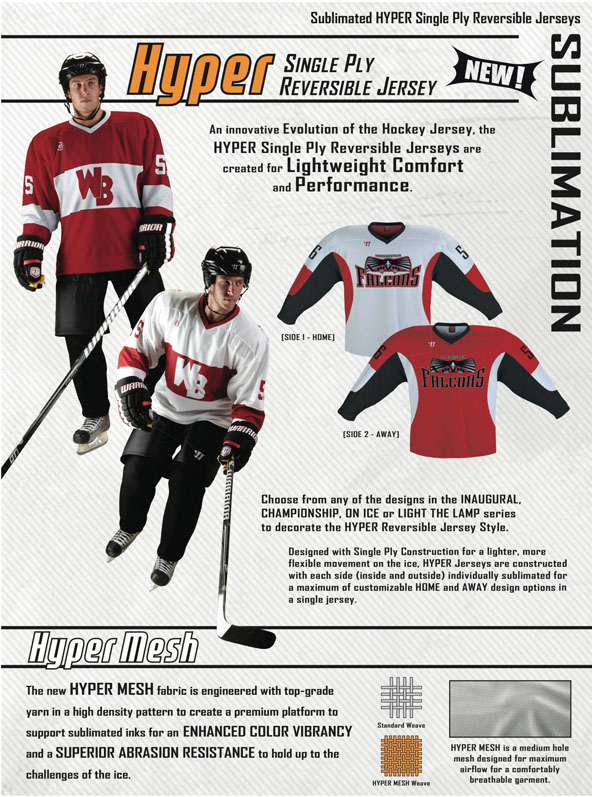 Sublimated Reversible Hockey Jersey - Your Design 