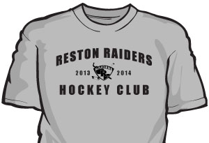 Reston Raiders , Hockey Jersey, White / black /
